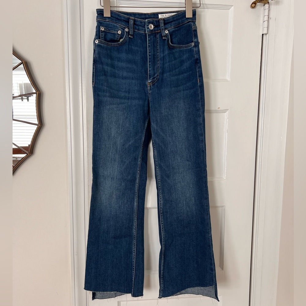 Rag and Bone Casey high rise ankle flare size 25